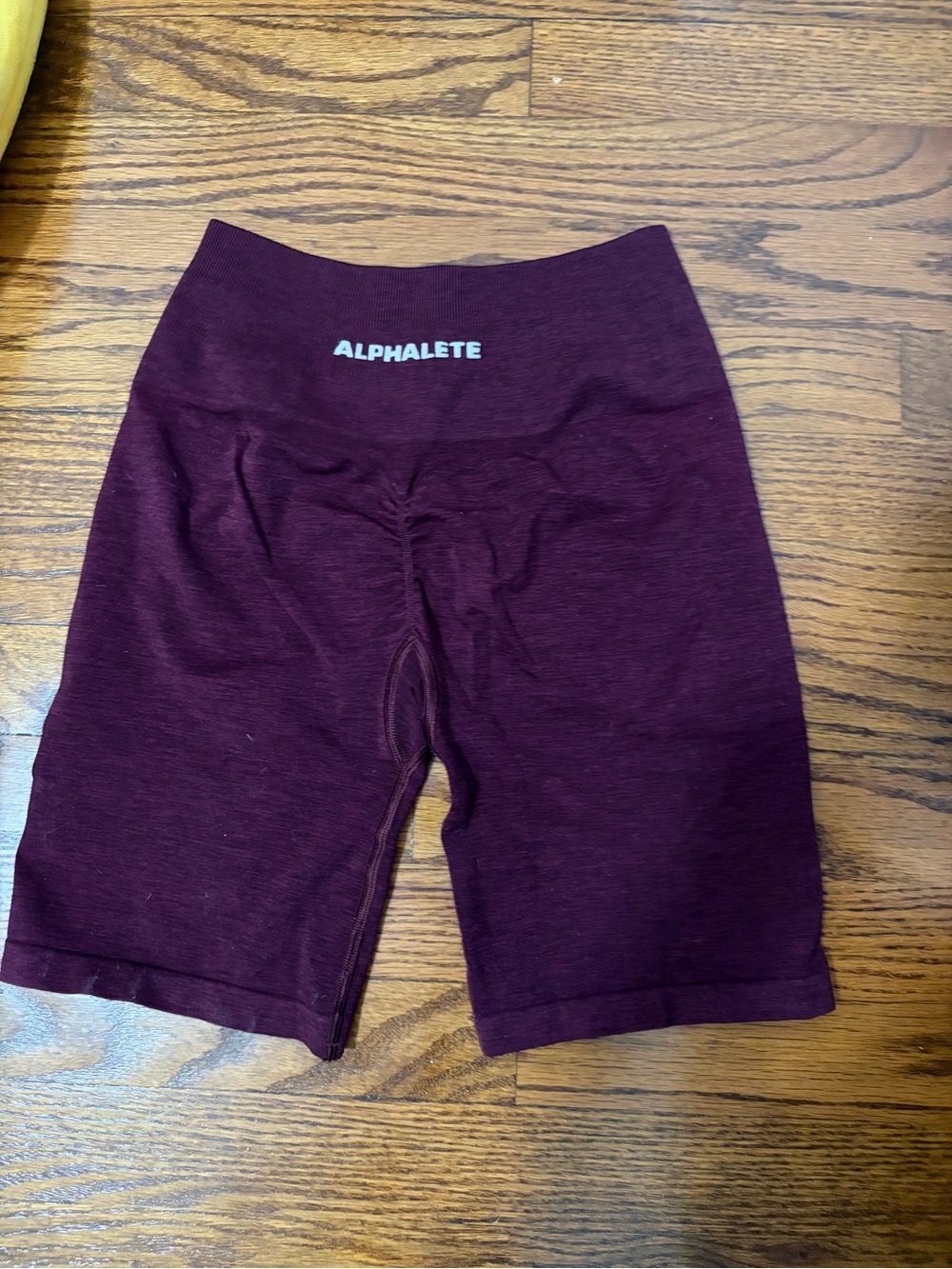 Alphalete Women's High-Waist Biker Shorts in Black Cherry